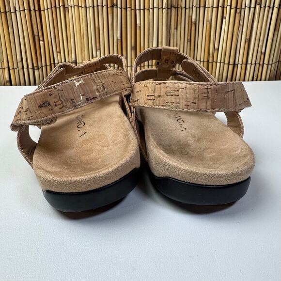 Vionic Amber Sandals Womens Size 10 Tan Cork Adjustable Strap Open Toe Flats - Picture 5 of 11